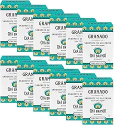 Granado Sabonete Glicerinado Terrapeutics, Chá Branco, 90g, 12 Unidades