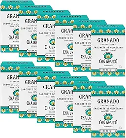 Granado Sabonete Glicerinado Terrapeutics, Chá Branco, 90g, 12 Unidades