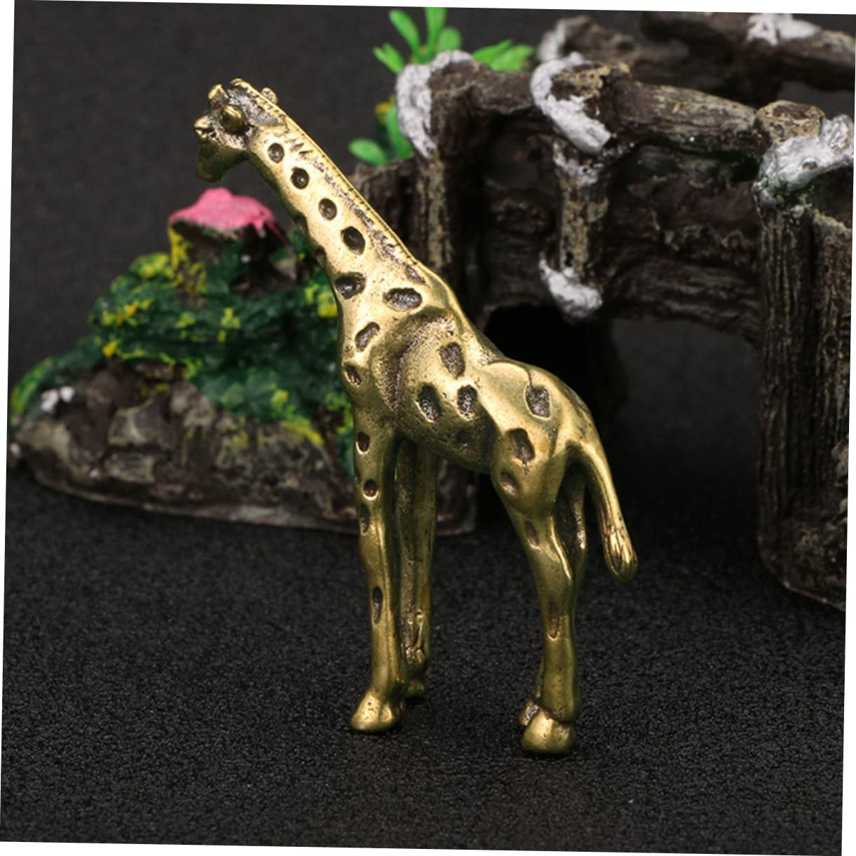 Amazon.co.jp: Luxshiny 装飾品 ゴールド 装飾 動物 彫像 絶妙な 動物