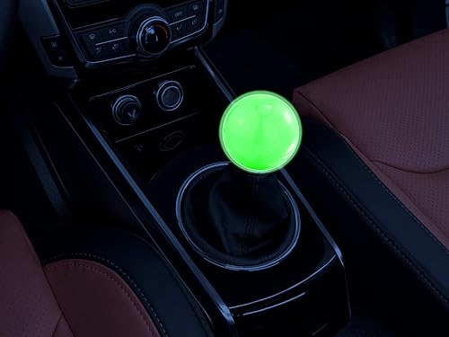 Miniatura 4 de Abfer Pomo de palanca de cambios de bola redonda para palanca de cambios de coche, color rosa, reemplazo de palanca de cambios para la mayoría de