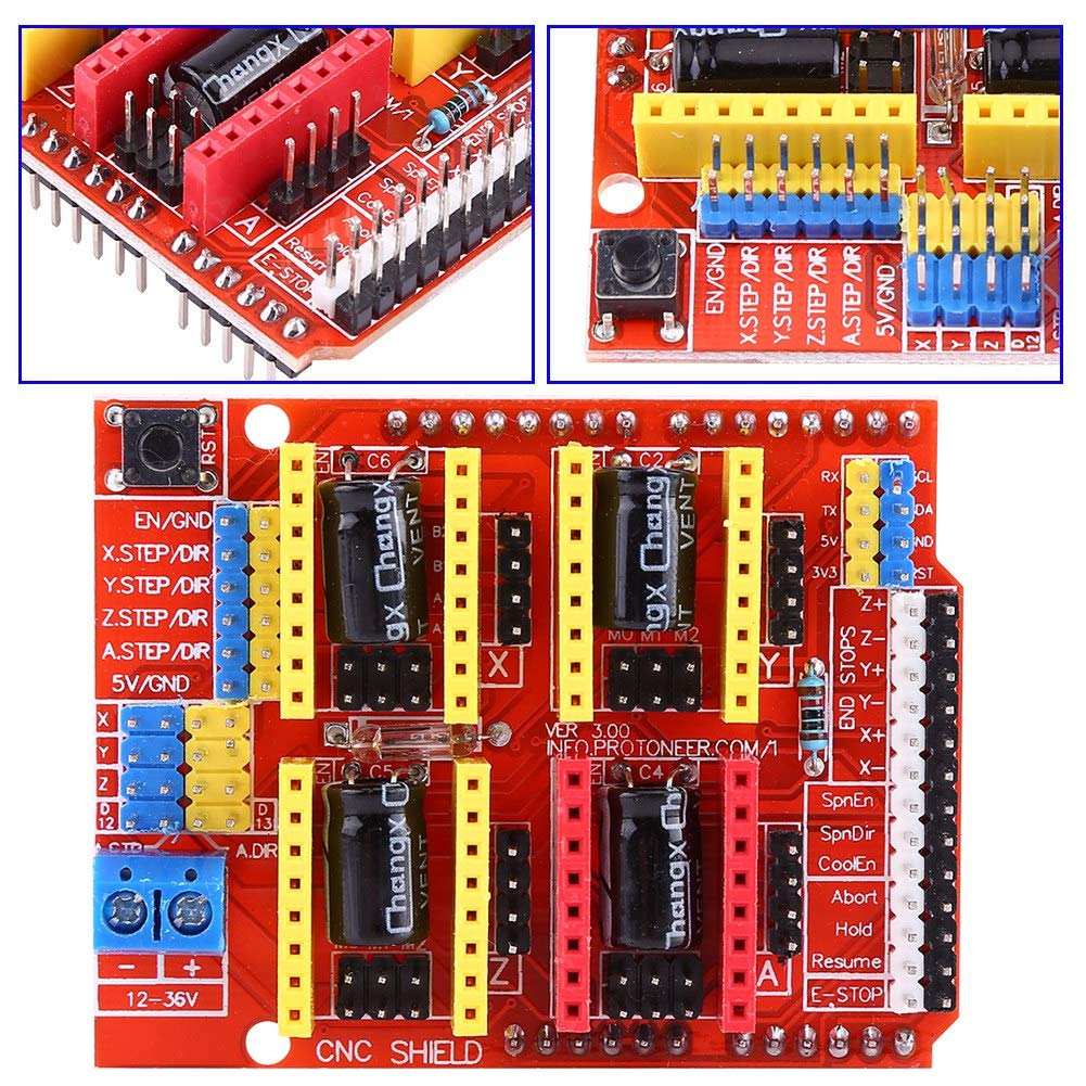 Shield CNC V3 + 4 Pilotes Moteur Pas-à-pas A4988 - Pour Imprimante 3D - Neuf Sous Emballage - Marque LIAOTEC