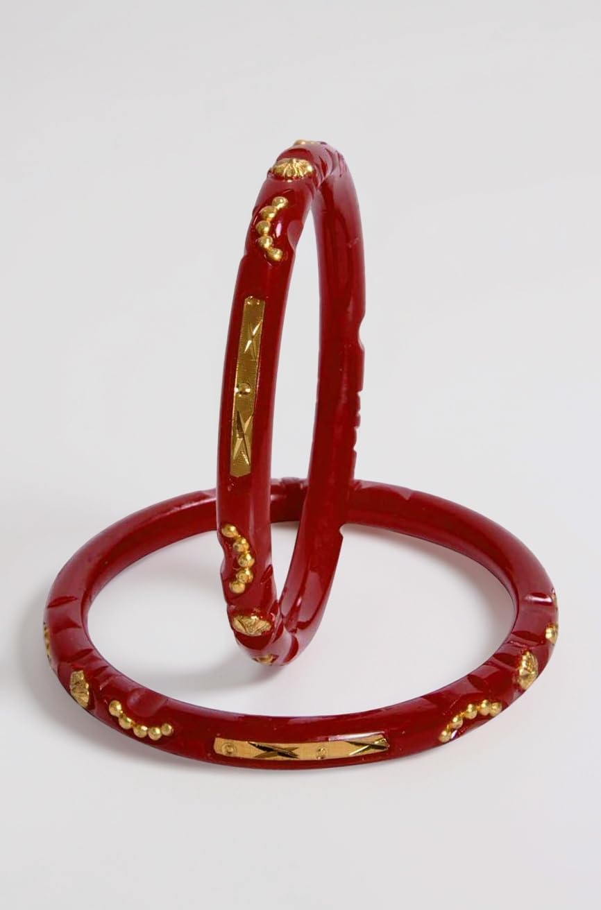 plastic Gold Plated Bangle Set For Women & Girls