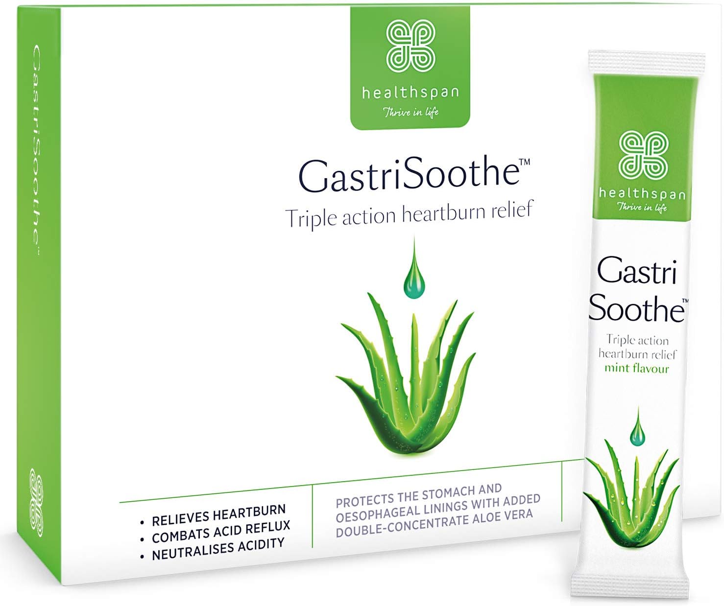 Gastrisoothe Heartburn & Acid Reflux (24 Sachets) | Triple-Action Formula Soothes Stomach Lining, Fights Acid Reflux & Neutralises Acidity | Aloe Vera | Mint Flavour | Vegetarian