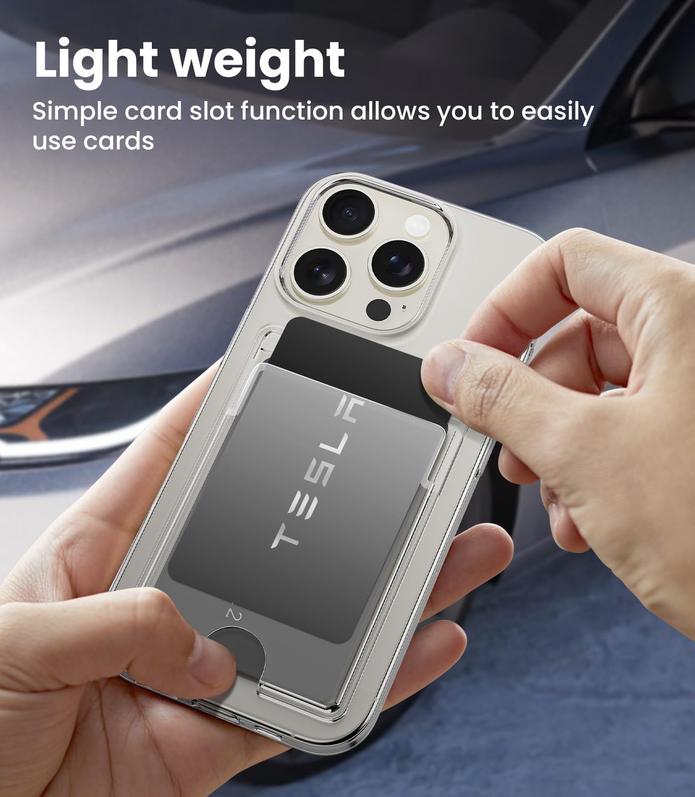 DEVASO Cover per iPhone 16 Custodia Trasparente con Porta Carte，Portafoglio Custodia Protettiva in Silicone Sottile Morbido TPU Anti-Graffio Tasche Case per 2 Carte