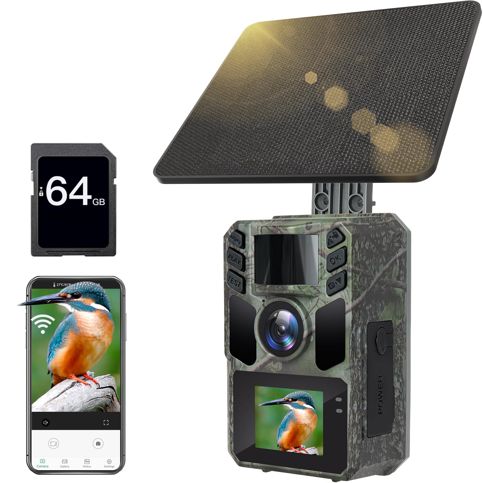 ✨トレイルカメラ ソーラー付 赤外線 スマホ対応✨野生動物監視カメラ 防犯カメラ Amazon.co.jp: FKPCAM トレイルカメラ ソーラー式 野生動物監視