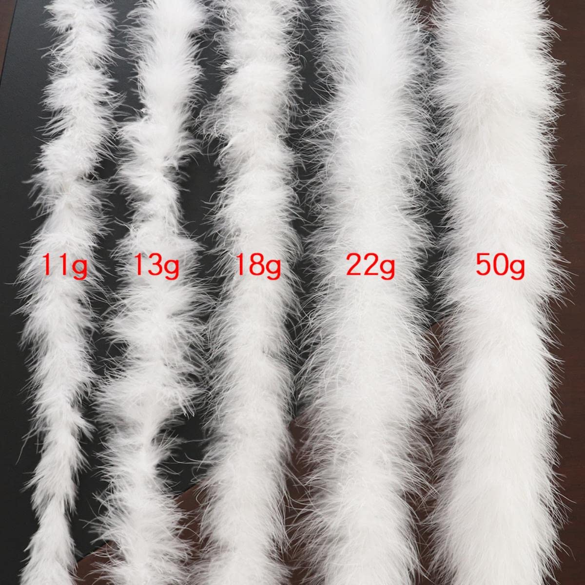 Plumes blanches duveteuses Boa DIY Arbre de Noël Autruche Plumes Ruban Mariage Robe Décoration Plumes pour Artisanat 2M-180 g