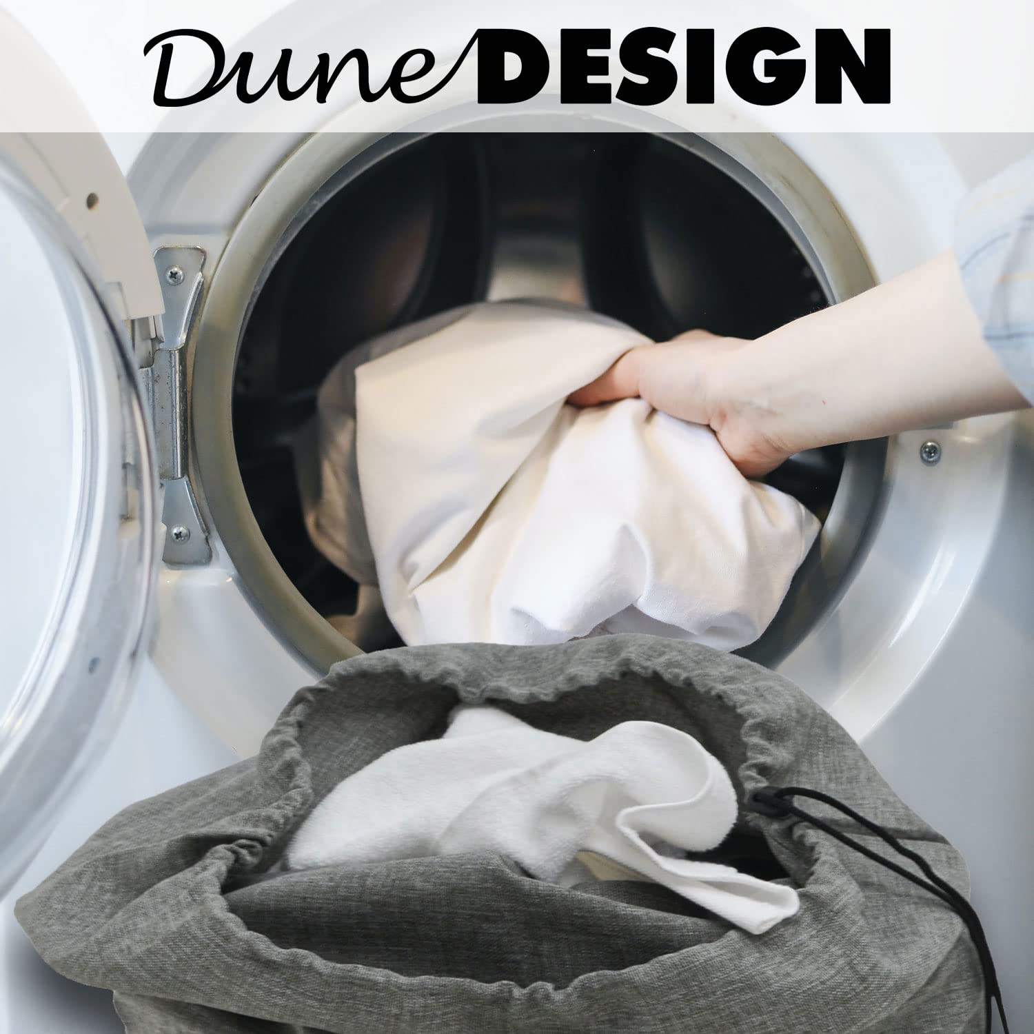 DuneDesign Cesto Ropa Sucia con Tapa - Canasta XXL para Laundry - 62x31