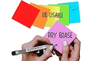 Reusable Post-it Notes: Pastel Dry Erase Sticky Notes for Endless Note-Taking