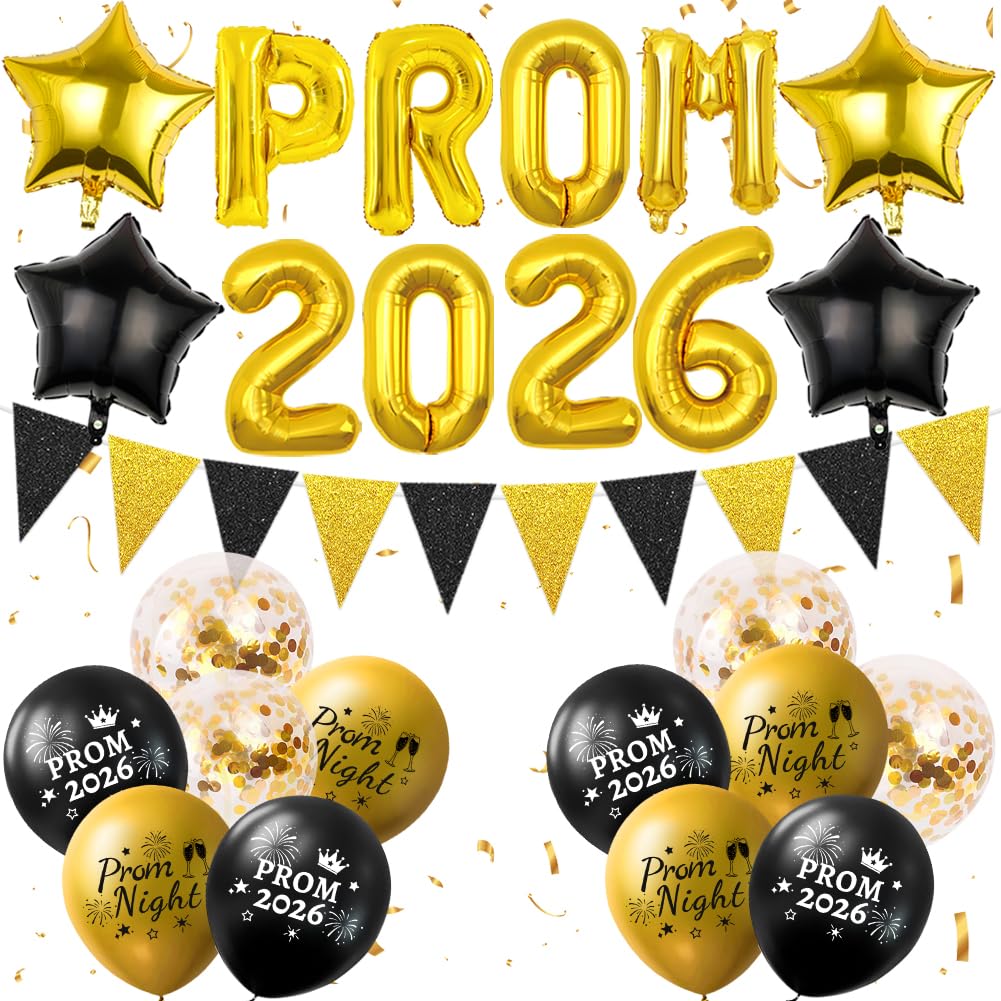 Prom Decorations 2026, Graduation Party Decorations with Balloon for High School College Graduation or Prom Partybackdrops