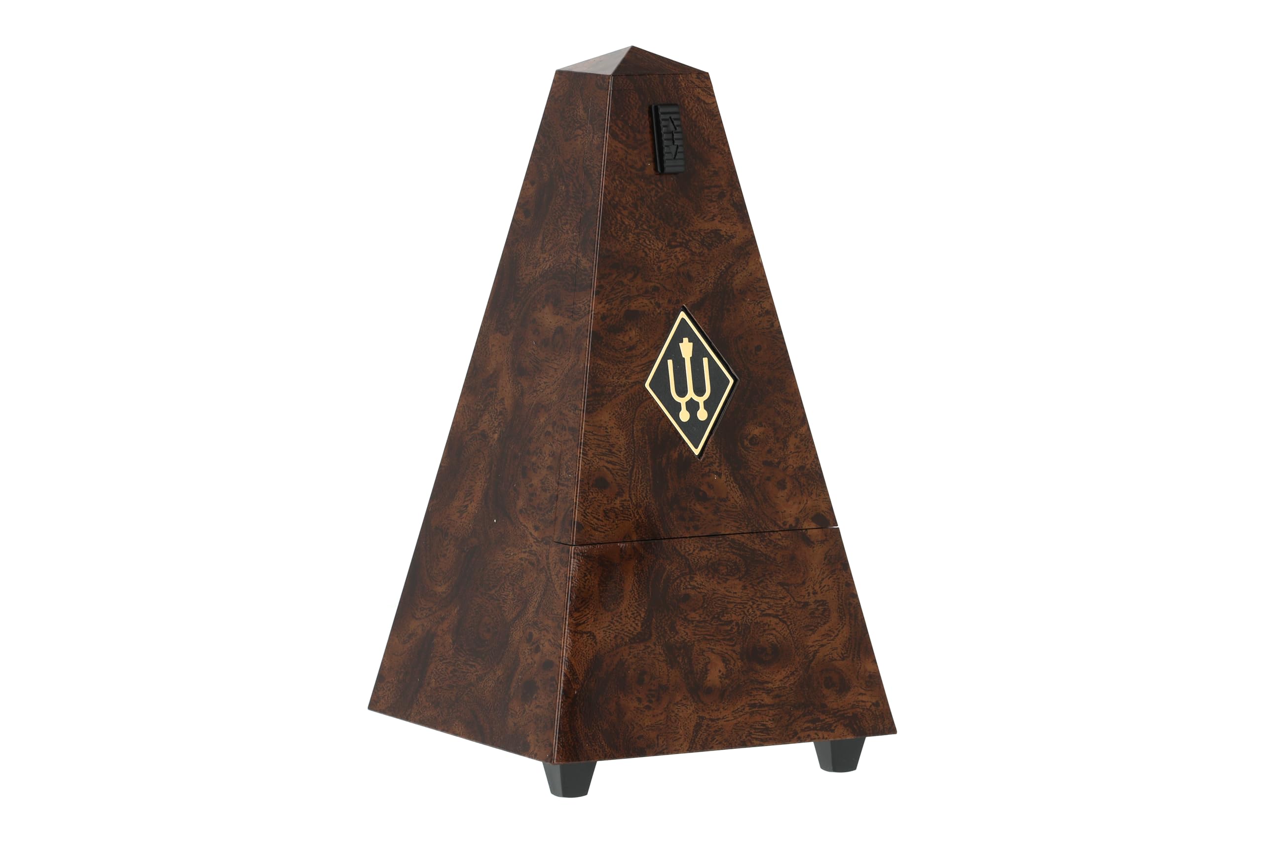 Wittner Metronom Taktell Pyramidenform System Maelzel Designer Serie Mechanisch zum Aufziehen Kunststoffgehäuse Wurzelholz Made in Germany