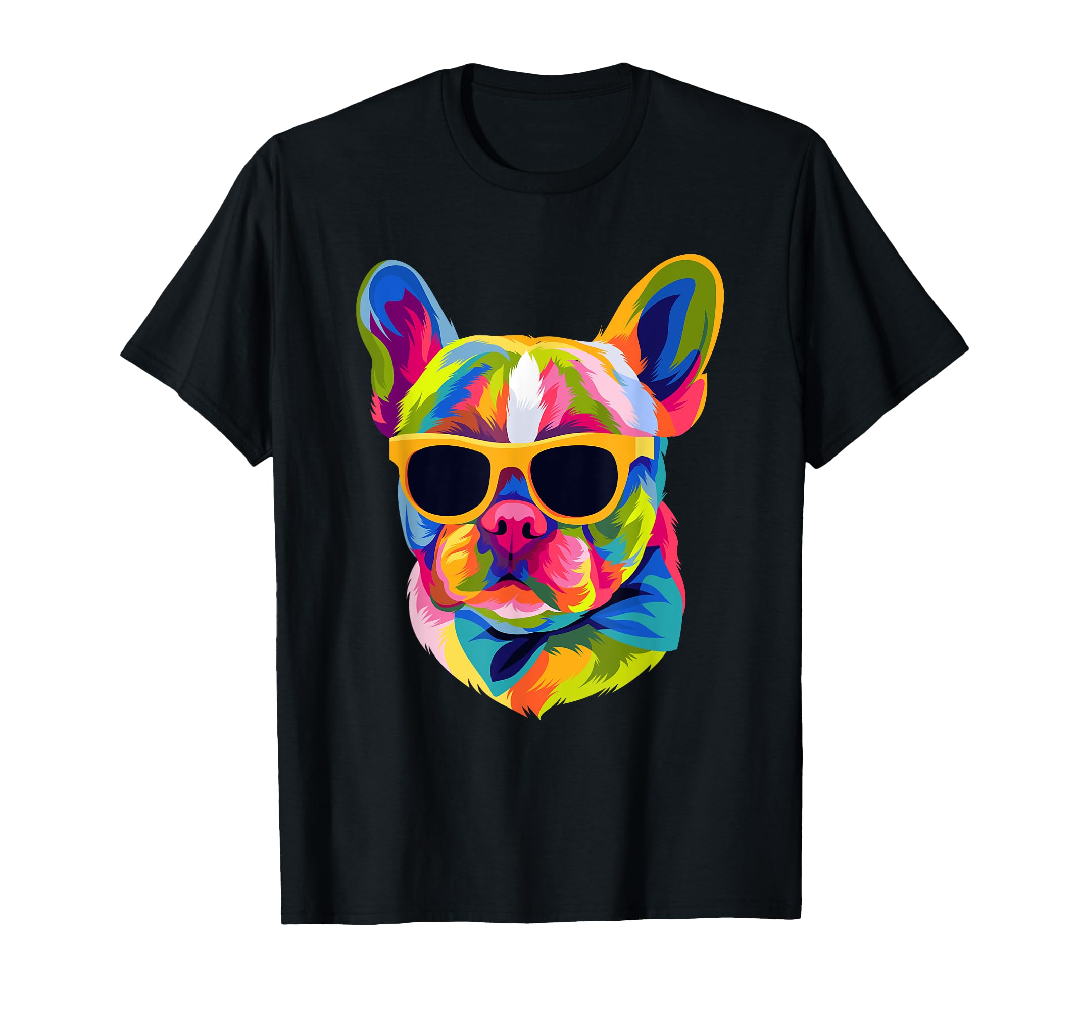 Pop Art francese Bulldog regalo mamma cane cane papà Maglietta
