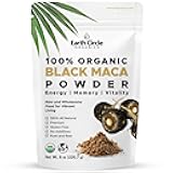 Organic Black Maca Peruvian Root Powder | Black Maca Root for Men | Natural Supplement | Essential Vitamins, Minerals & Fatty Acids Improved Energy | Immune Support (8oz, Pack of 1)