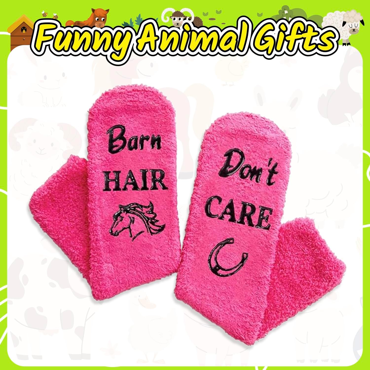 HAPPYPOP Fuzzy Animal Socks for Women - Cute Unicorn, Horse, Cow and Goat Gifts for Her - Image 5