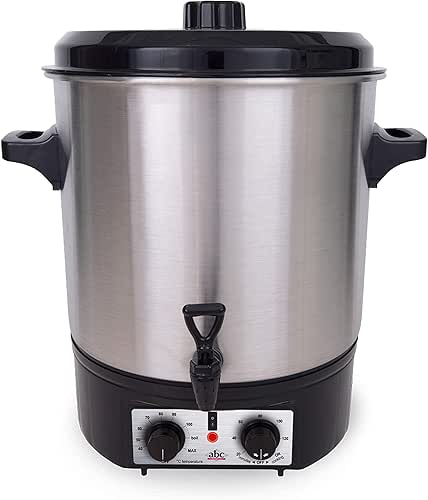 ABC A737.004 Stérilisateur Minuterie et Robinet avec Thermostat Inox