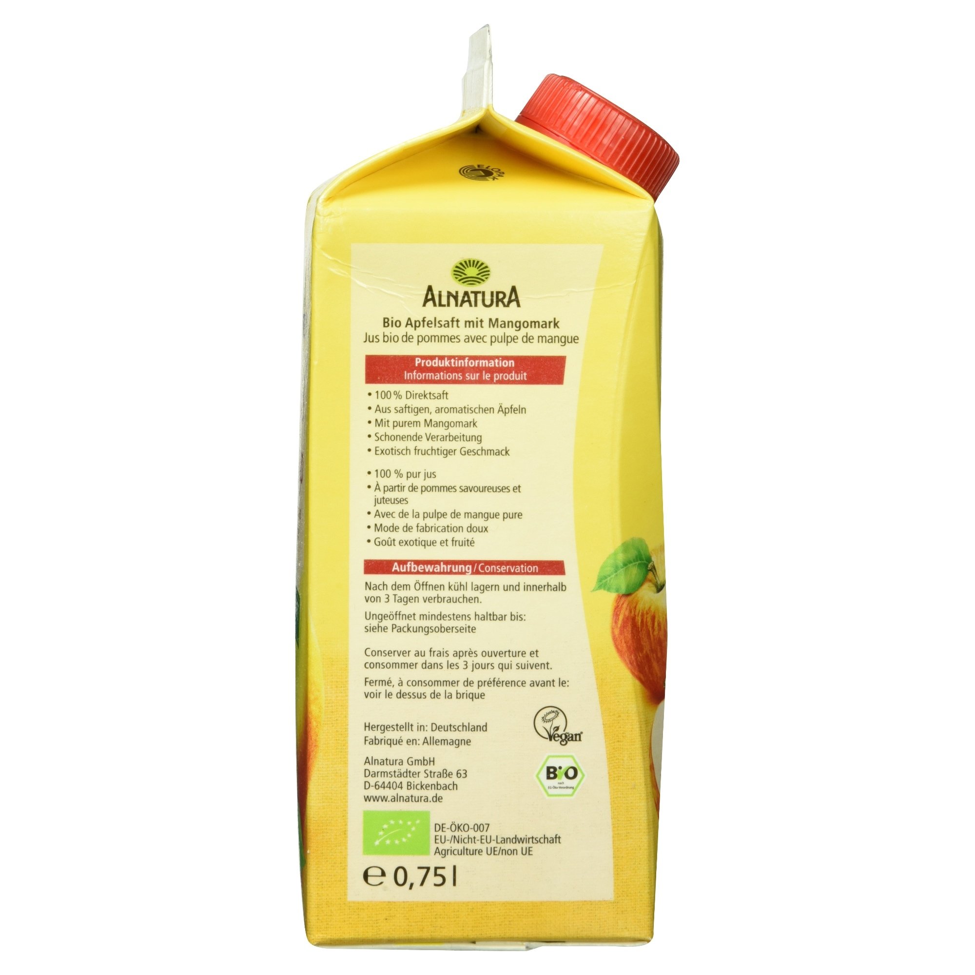 Alnatura Bio Apfel-Mango-Saft (6 x 750 ml)