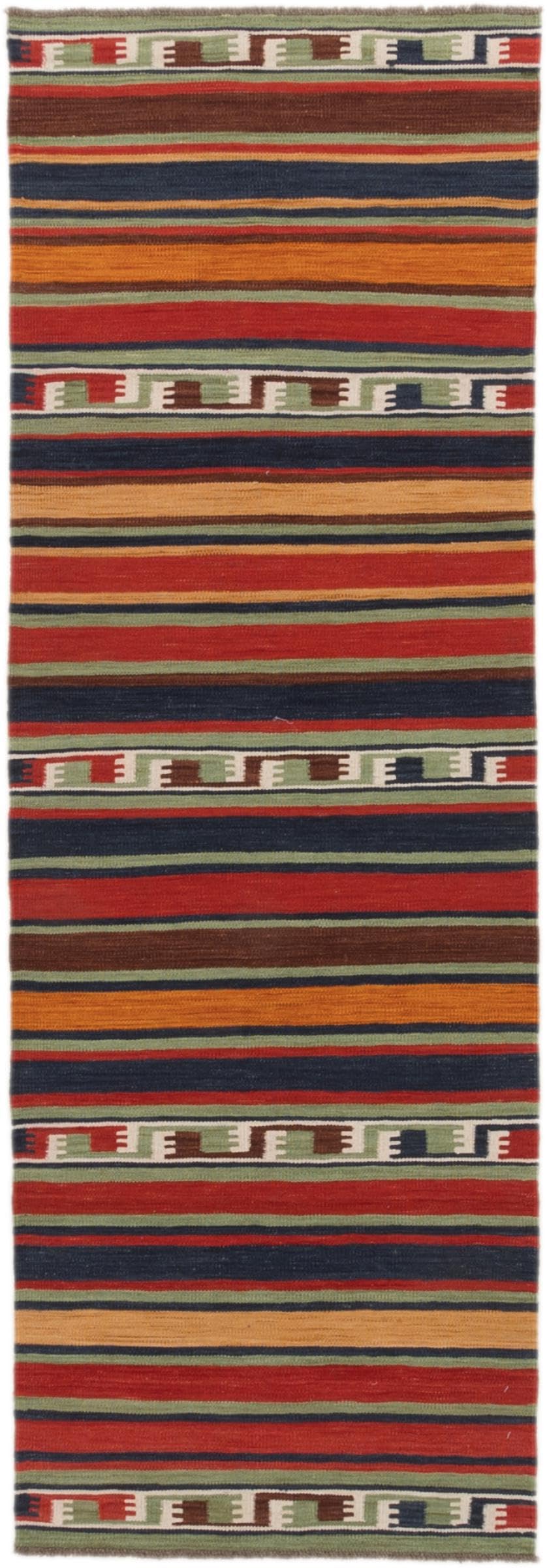 Tapis de course Kilim afghan en laine pour réchauffer et isoler vos couloirs froids