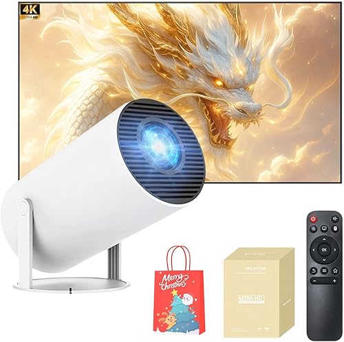 VistaCast Mini proyector inteligente de 210 con pantalla extragrande, mini proyector VistaCast, mini proyector 4K UHD Plug and Play Vista Cast Mini