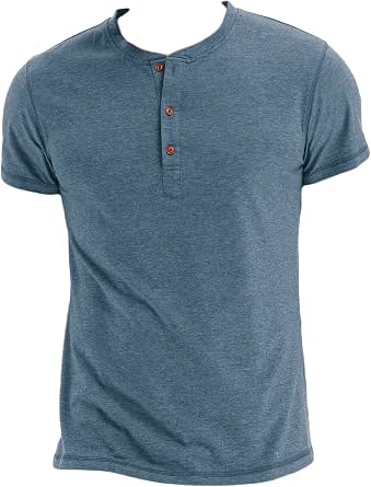 Dokotoo Men's Muscle Fit Henley Shirts - Short Sleeve, Cotton Blend, Casual Summer Tees With Front Placket