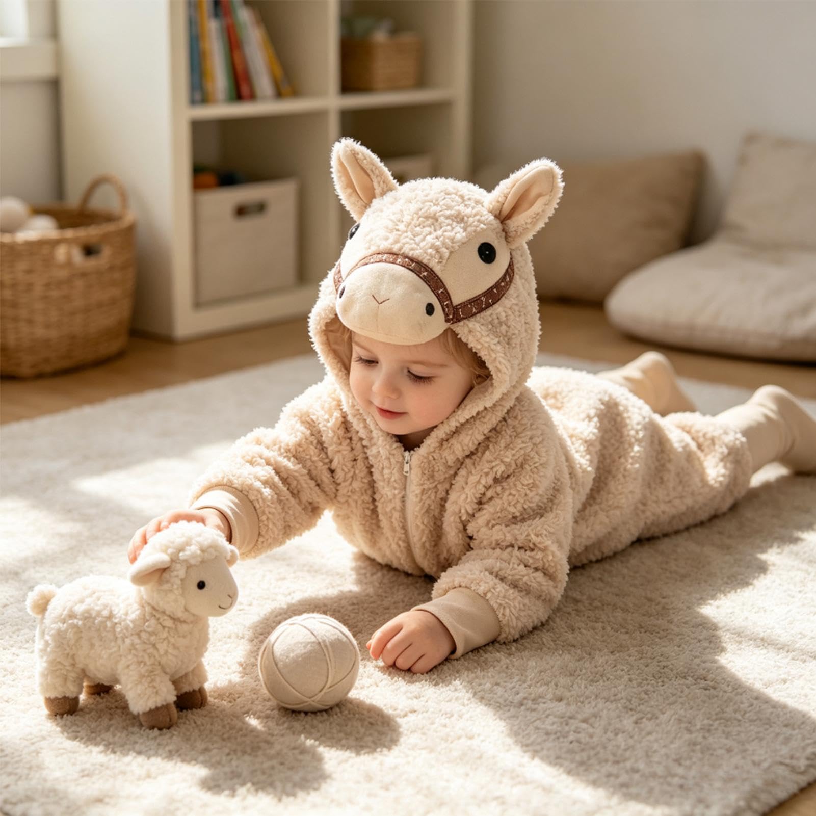 Disfraz de Llama para Niños Mono Unisex de Llama para Disfraz de Cosplay