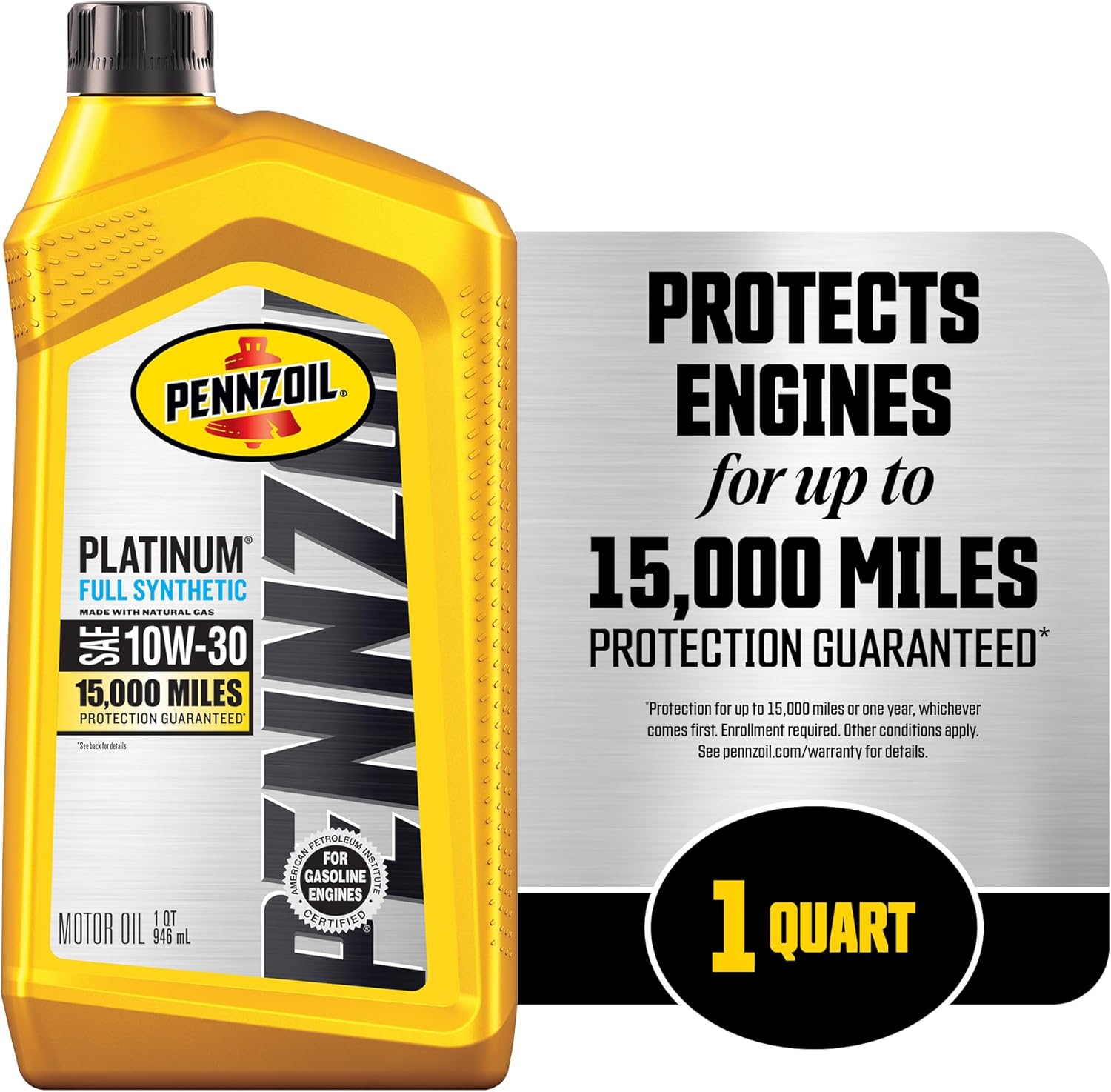 Pennzoil Platinum Full Synthetic 10W-30 Motor Oil (1-Quart, Single) 4 71KRfiaFrdL. AC SL1500