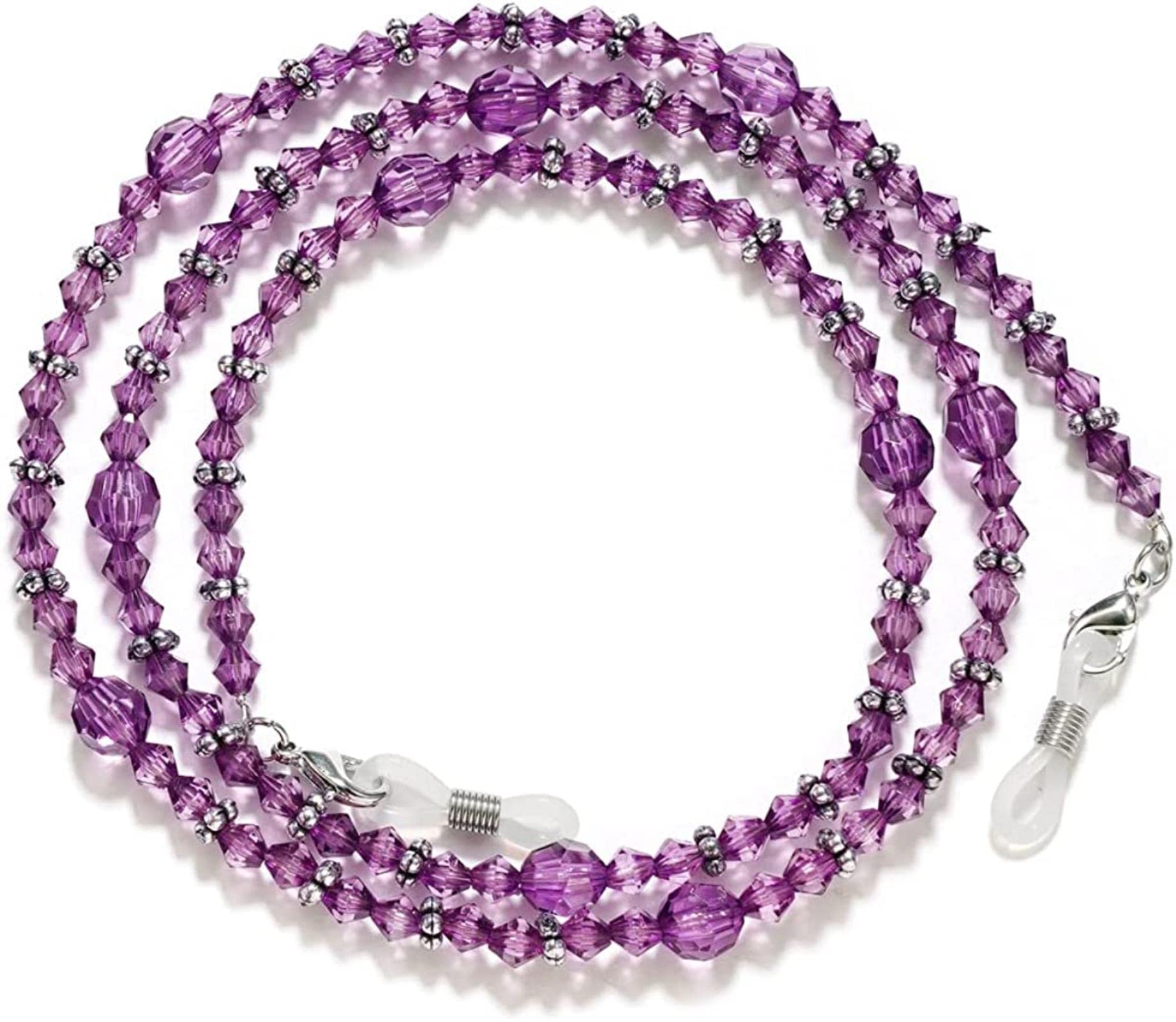 REVAHI Elegante Cadena de Gafas, Gafas de Sol, Soporte de Correa, Cadena de retención de Gafas púrpura s para Mujer
