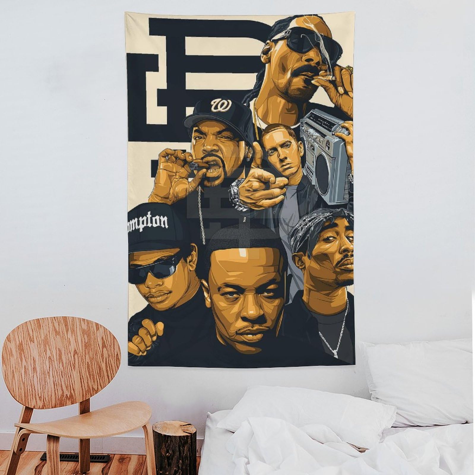 13 poster con stampa artistica da parete con immagine di cantante rap, hip hop, decorazione per la casa, 152,4 x 228,6 cm