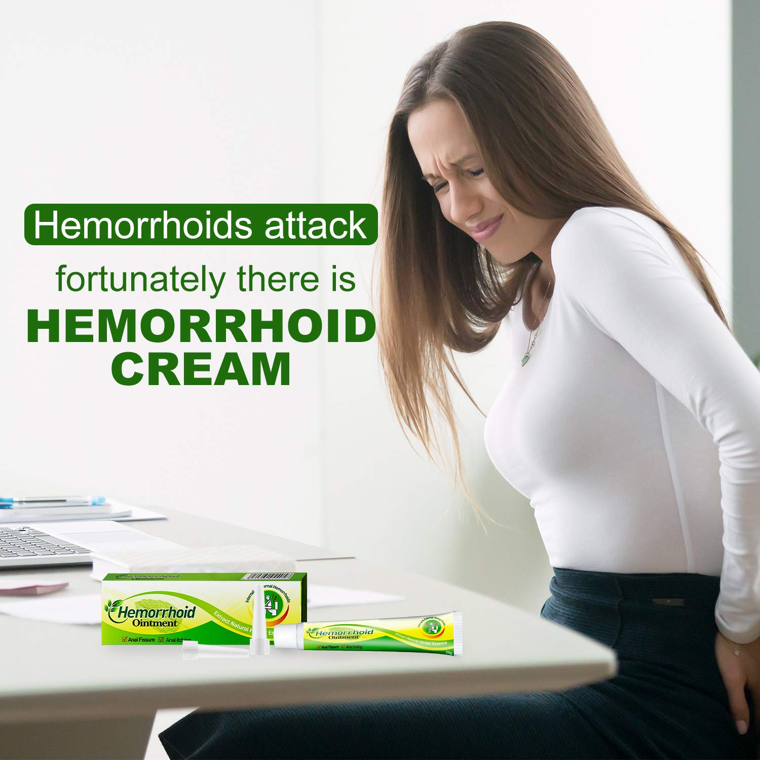 Hemorrhoid Cream, Hemorrhoid Treatment for Anal Fissure, Itching,Pain