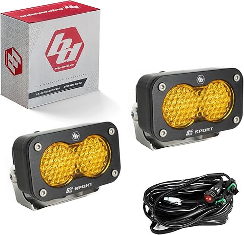 Led luz de trabajo lente ámbar trabajoescena patrón par S2 deporte Baja Designs