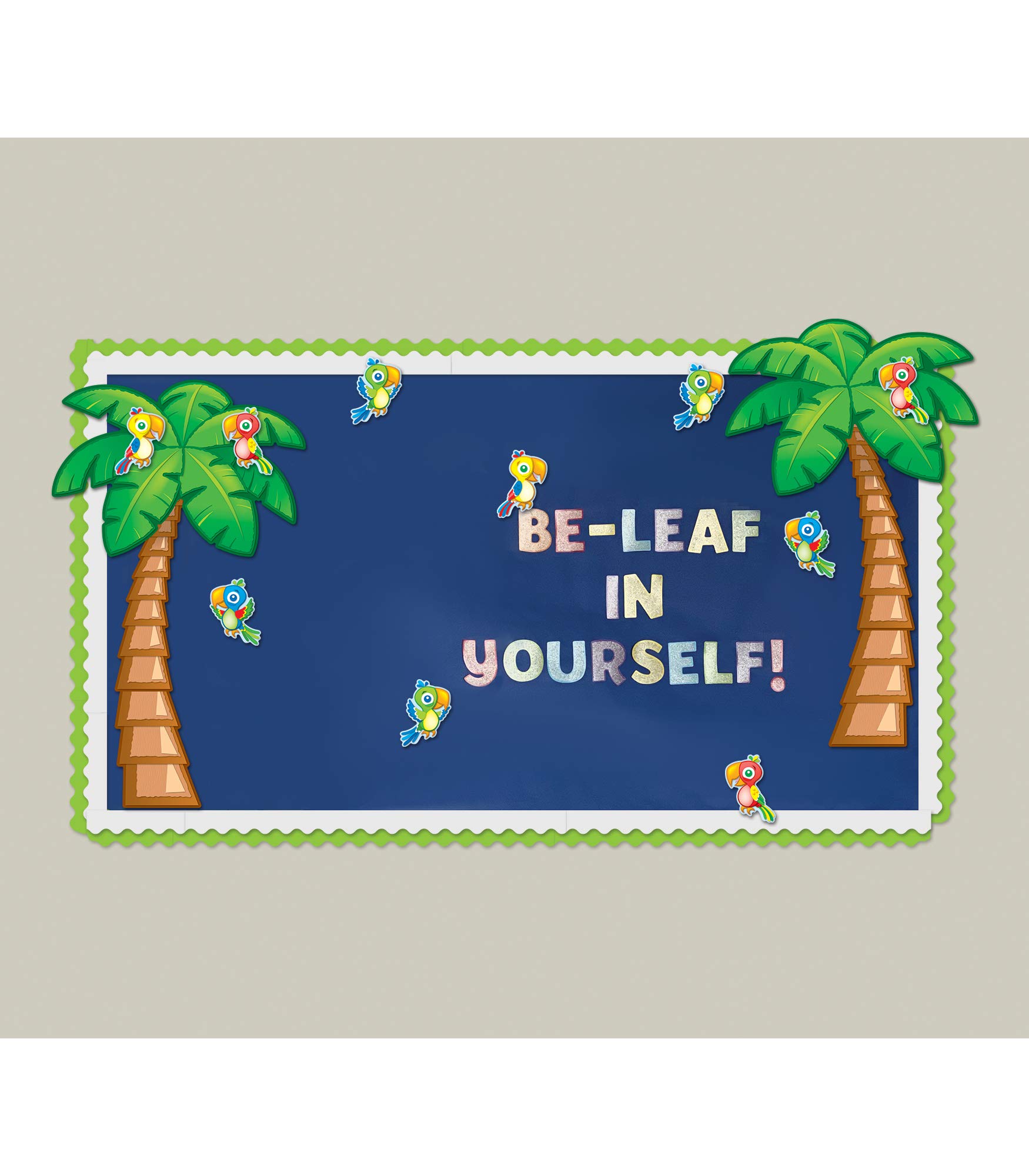 Carson Dellosa Tropical Bulletin Board Set—Adjustable Palm Tree Cutouts