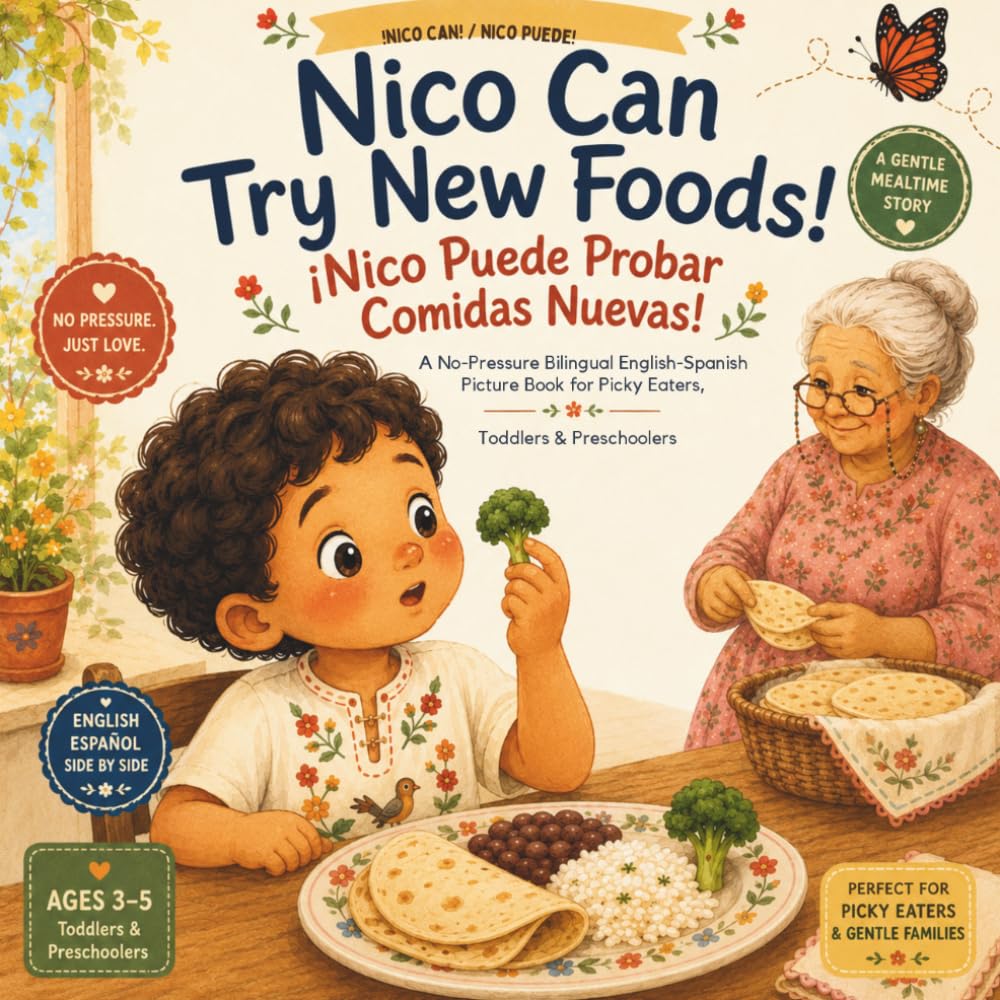 Nico Can Try New Foods! - ¡Nico Puede Probar Comidas Nuevas!: A No-Pressure Bilingual English-Spanish Picture Book for Picky Eaters, Toddlers & Preschoolers: 1 (NICO CAN! / ¡NICO PUEDE!)