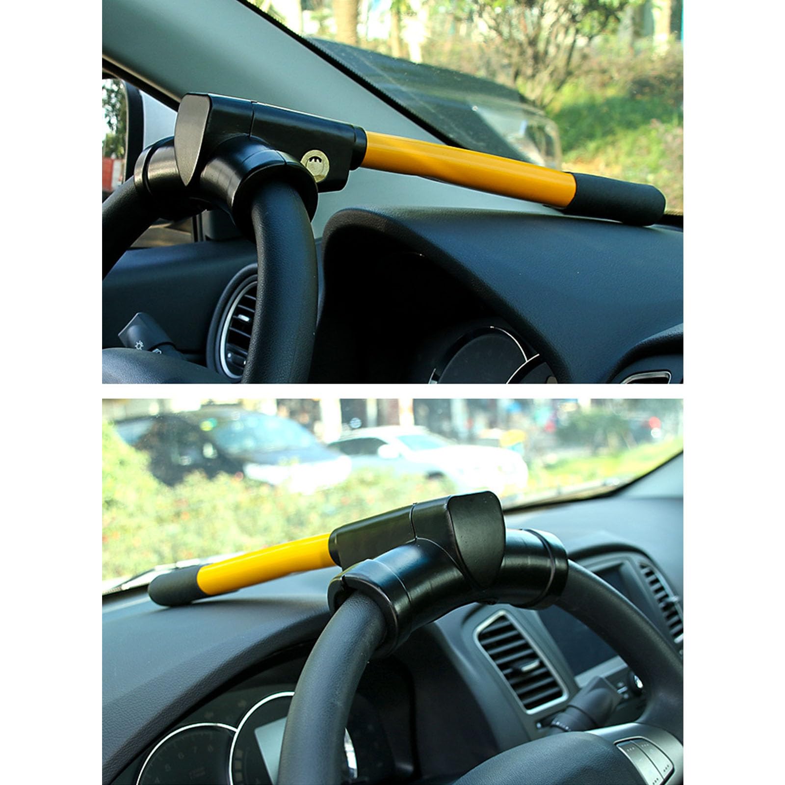 Canne Antivol Voiture Volant, Compatible avec Citroën Basalt, Blocage du Volant avec Clé Antivol De Voiture Blocage du Volant Sangle Antivol, Type B