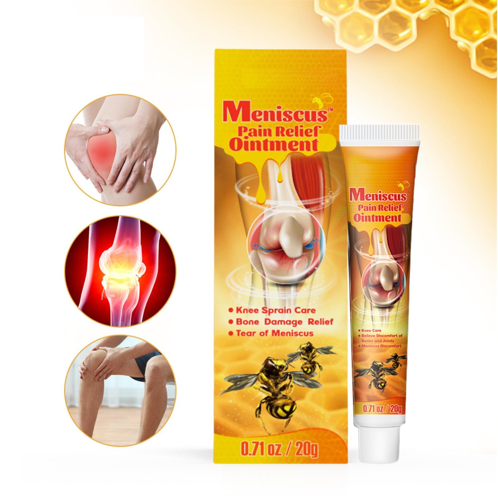Nuova Zelanda Gel per al Veleno d'Api,Bee Venom Crema,Crema per trattamento articolare,Meniscus Pain Relief Ointment,sollievo dal dolore, dolore al collo e dolori alle spalle (5)