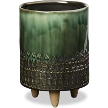 tag Companero Planter Large Stoneware Flower Pot with 3 Feet Decor Decoration Home Decor Large Green
