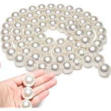 9 Ft Christmas Giant Pearl Garland Decorations 1 inch Faux Bead Garland