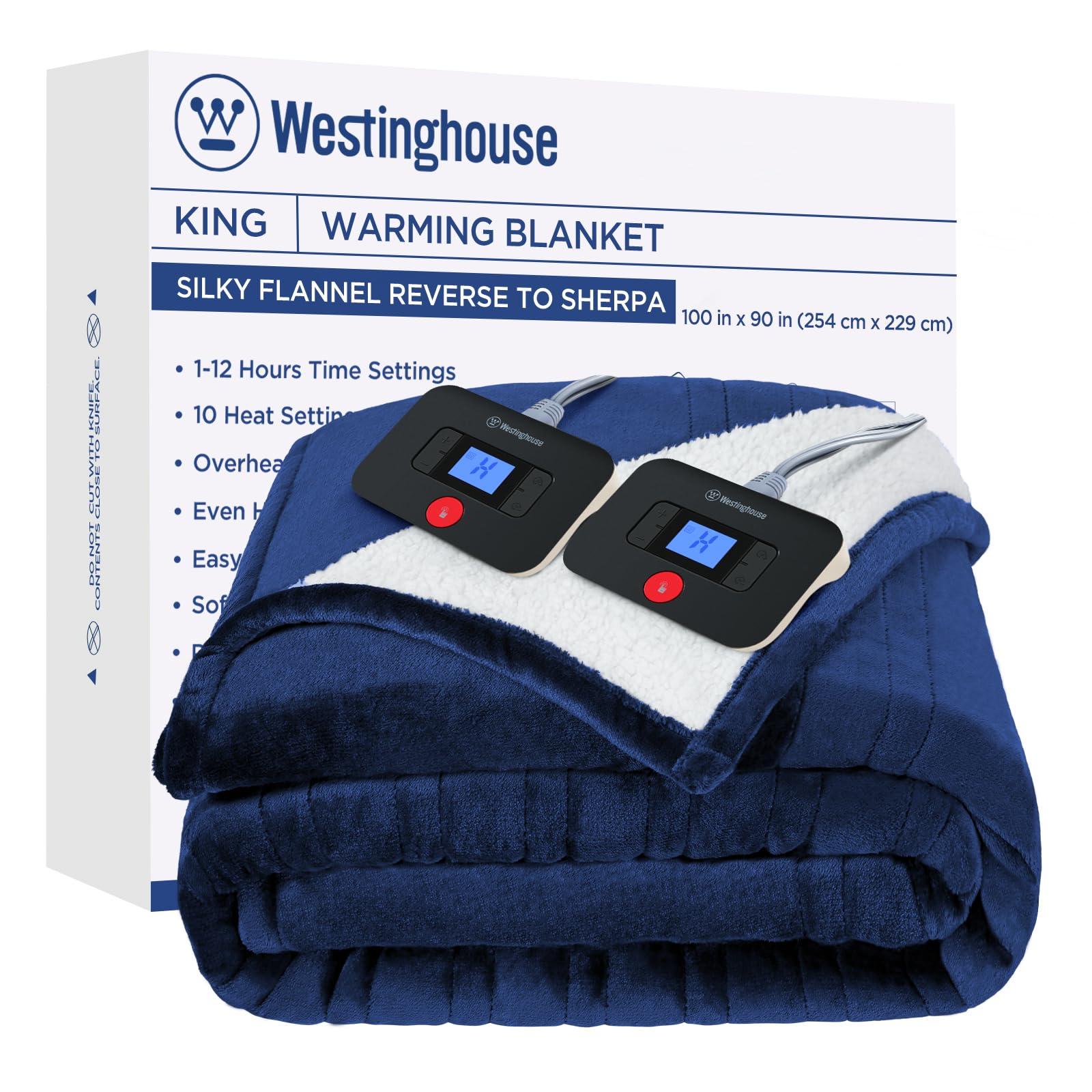 Westinghouse Electric Blanket King size on a bed.