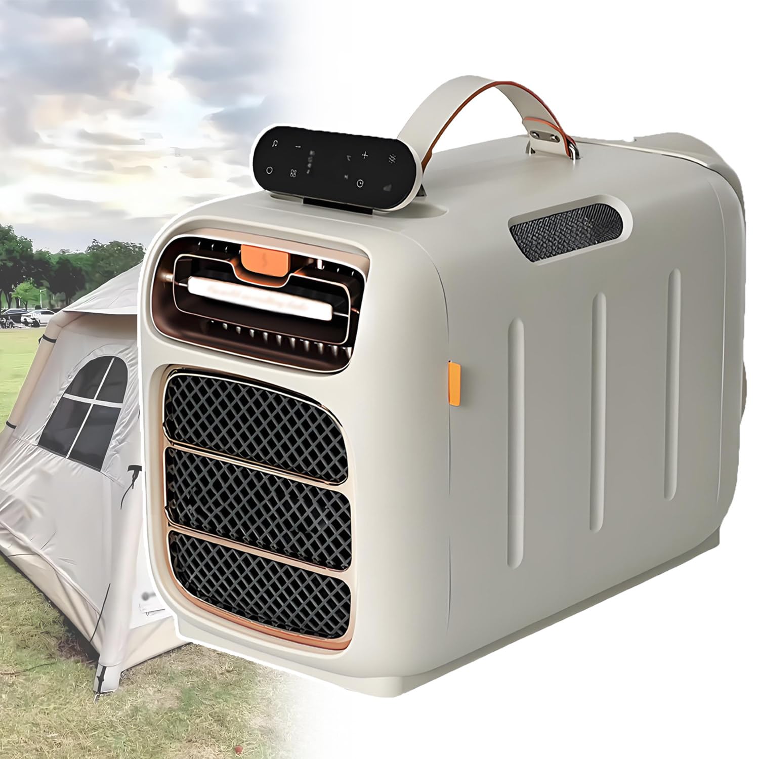 QuinteZhenTially Portable Camping Air Conditioner Outdoor,Fast Cooling & Heating Air Conditioner,Cooling Temperature 16–32°C,Applicable Area 8–10 M²,for Family Outdoor Adventures Cold