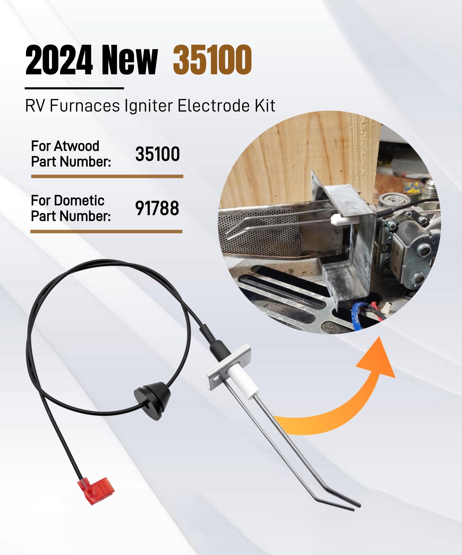 30268 RV Burner Head Kit For Atwood With 79, 85, AFS, And AFM Series Furnaces. 761587329488 - View #6