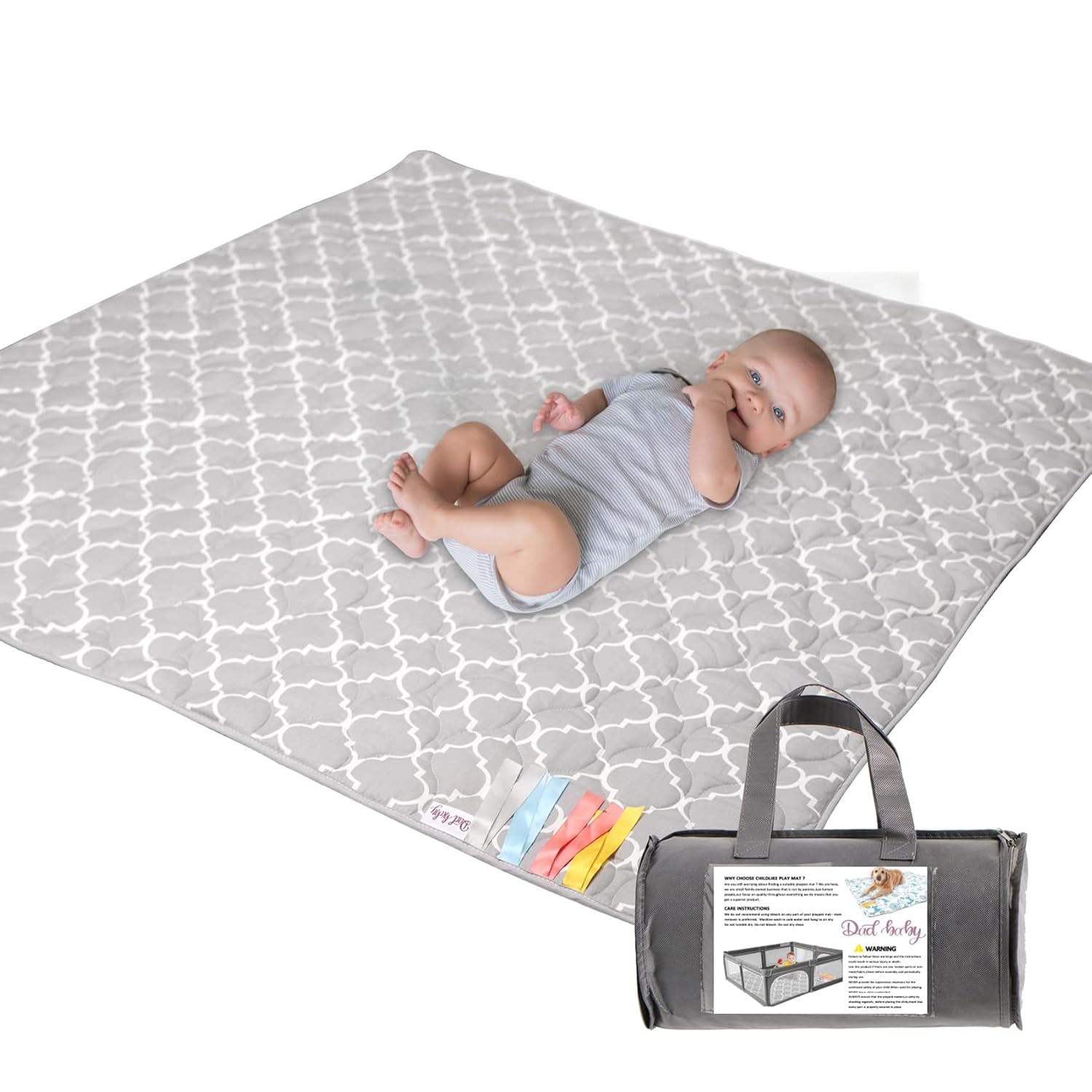 Dadbaby Playpen Mat 50x50 Play Mat for Playpen Baby Play