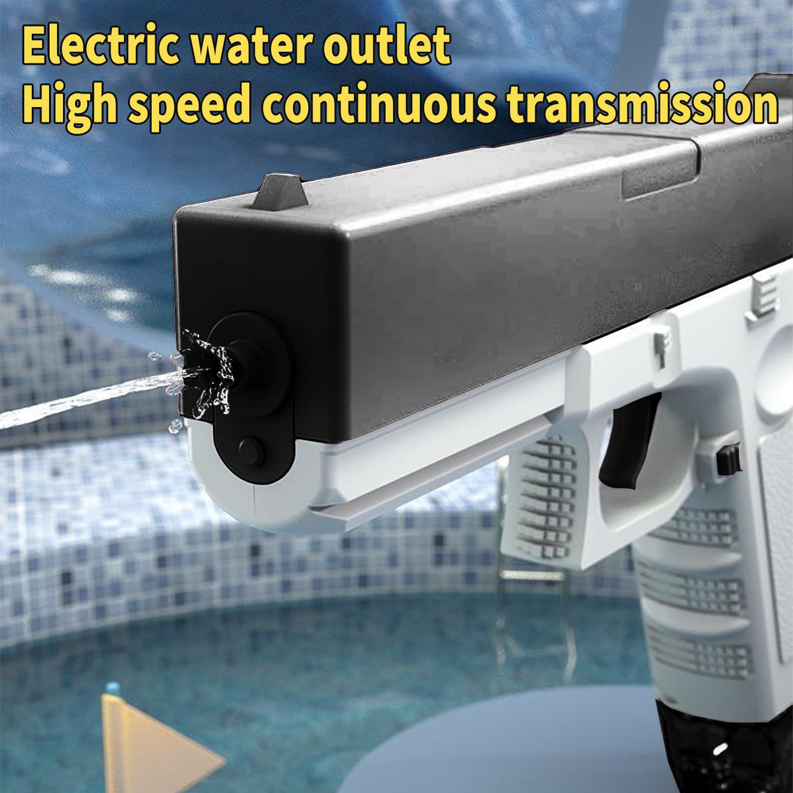 Pistola de Agua Eléctrica,2 Piezas Potente Pistola de Agua,Water Gun,Pistola de Agua de Juguete,Juguetes de Piscina,Summer Pool Beach Party Toys,para Playa,Exteriores,Verano,Piscina