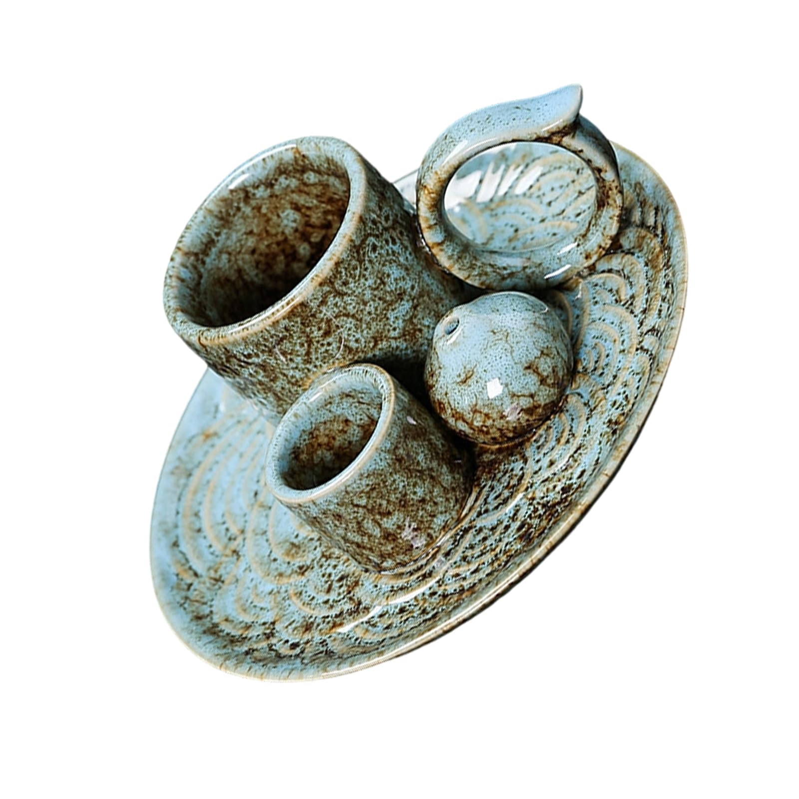 Ceramic Incenses Burners Holders with Handle Incenses Burning Tray Home Decoration Ceramic Ashes Catcher Tray Easy to Use Practical Home Decoration