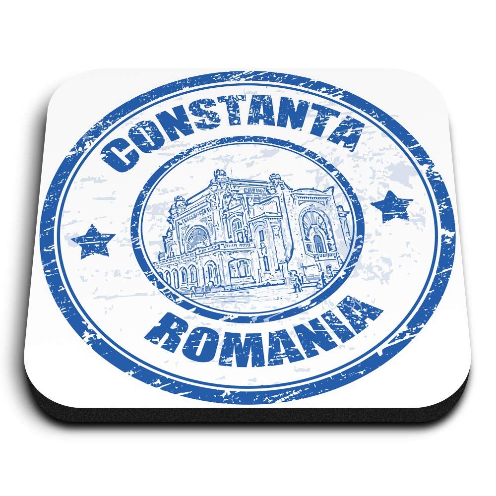 1 x Square MDF Fridge Magnet - Constanta Romania Travel Stamp 5863