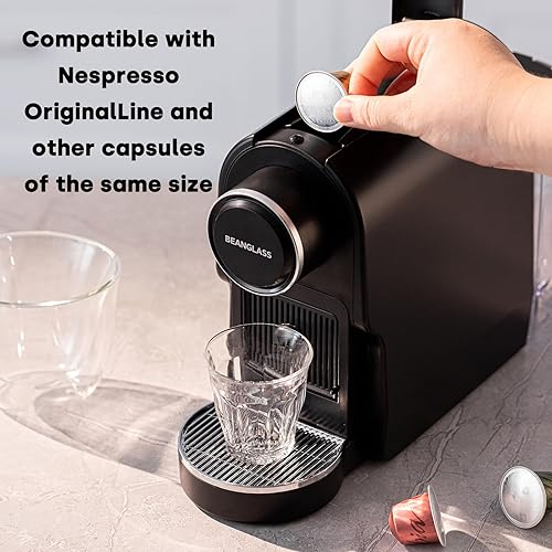 Miniatura 6 de Máquina de cápsulas de café expreso compatible con cápsulas NS Original, cafetera compacta de 20 bar con tanque de agua extraíble para capuchino,
