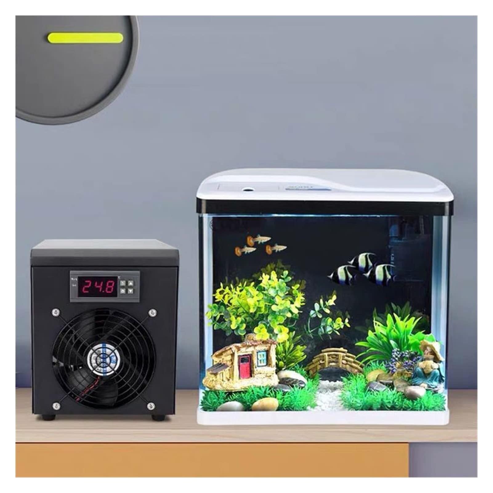 Enfriador de agua para acuario, sistema de refrigeración de 180 W para peceras de 60 L, control de temperatura constante para una refrigeración sostenible