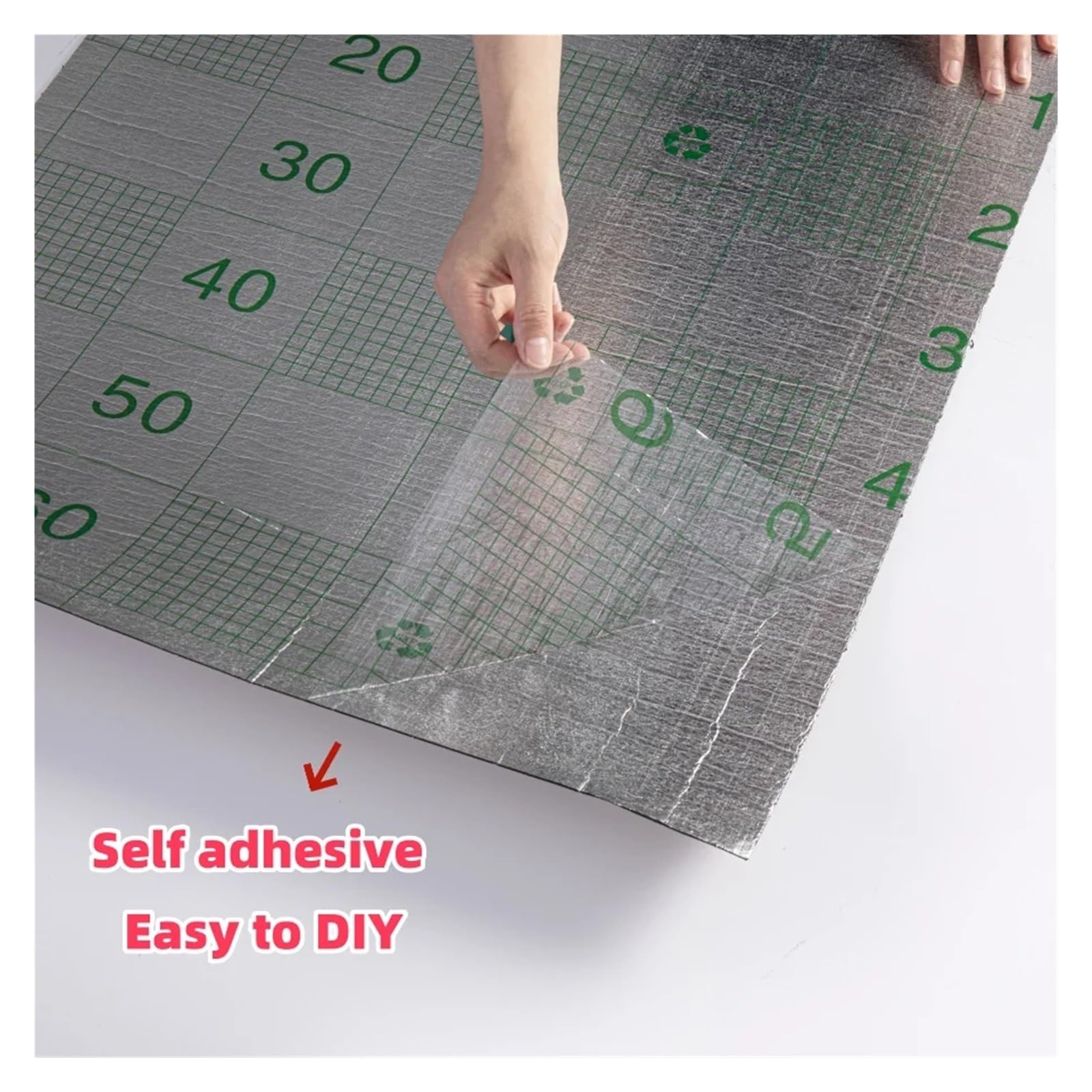 Azulejos Adhesivos 3D 1 rollo de pegatinas espuma autoadhesivas for paneles pared, despegables y adheribles, 3D fáciles hacer, adecuadas for techos salas estar(1002-7)
