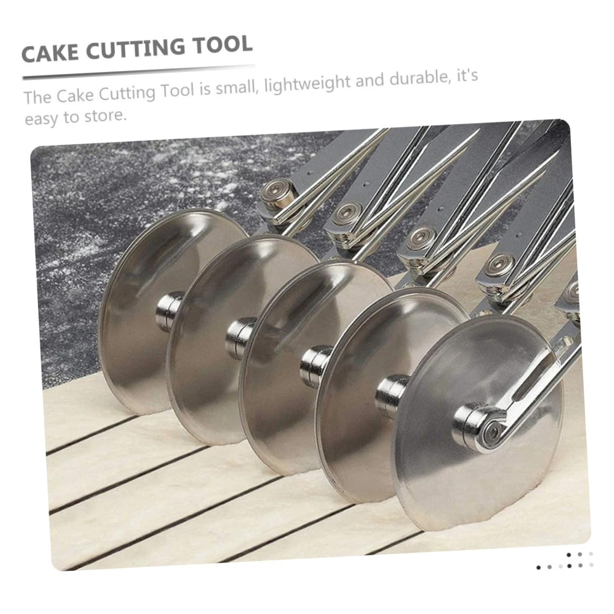 Didiseaon Coupe-pizza Roulettes 5 Roues Extensible Acier Inoxydable Trancheuse à Pâte Réglable Pour Pâtisserie Maison La Cuisine Professionnelle