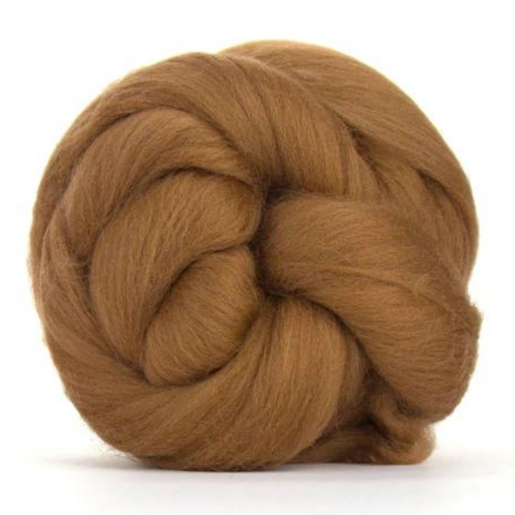 Revolution Fibers Merino Wool Roving | Premium Combed Wool Top | 22 Micron, Perfect for Felting Projects, Spinning, Wall Hangings and Tapestry (Sienna)