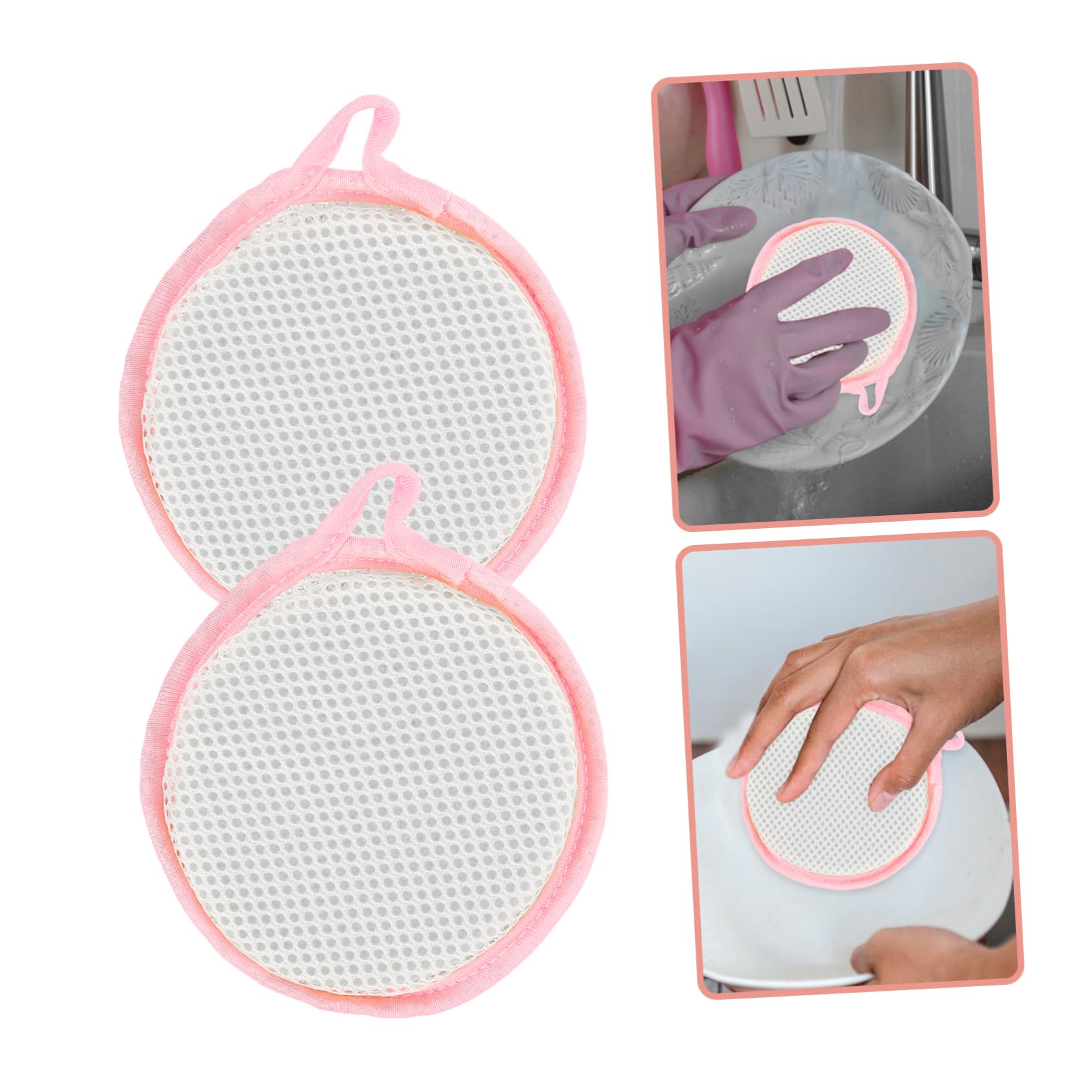 MAGICLULU Spugna per Piatti Doppia Faccia 2 Pezzi Spugne Pulizia Cucina in Materiale Spugna, Alta Efficacia per Pentole e Stoviglie, per Pulizia Quotidiana