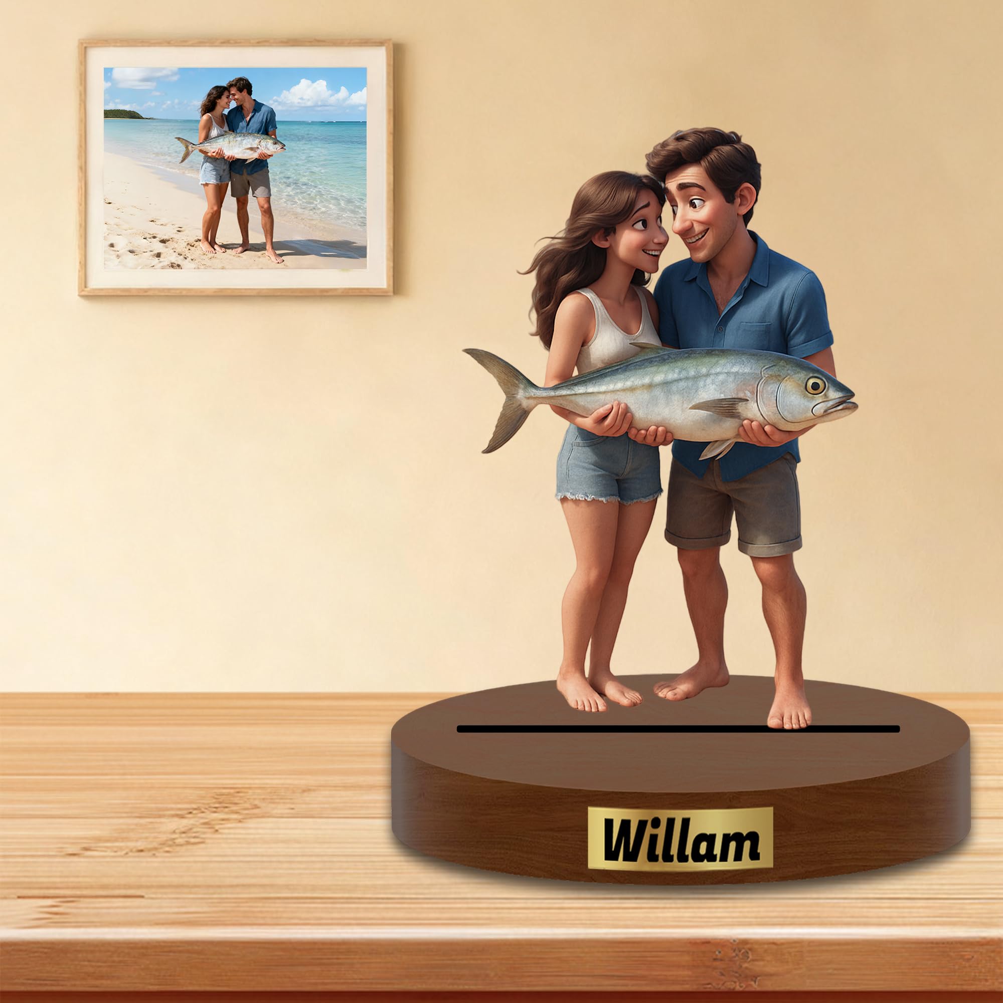 HCLRIU Personalized Cartoon Figurine Acrylic Desk Ornaments Custom Photo 2D Cartoon Style Character Home Decor Unique Office Birthday Holiday Collectibles For Men and Women