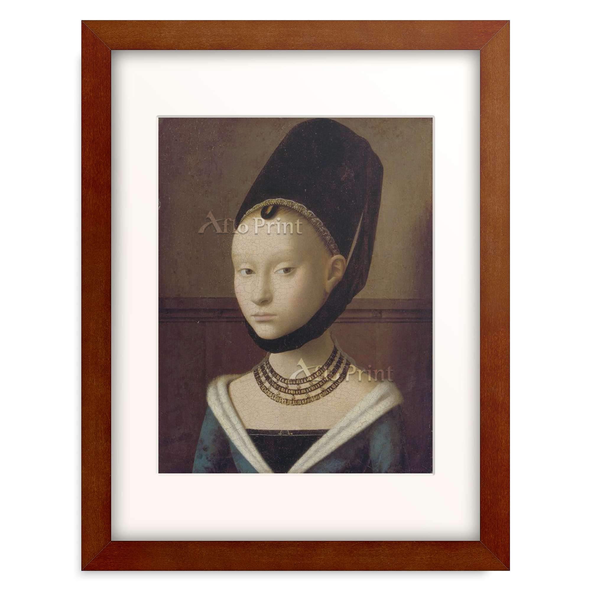 Amazon.co.jp: ペトルス・クリストゥス 「若い女性の肖像 Portrait of