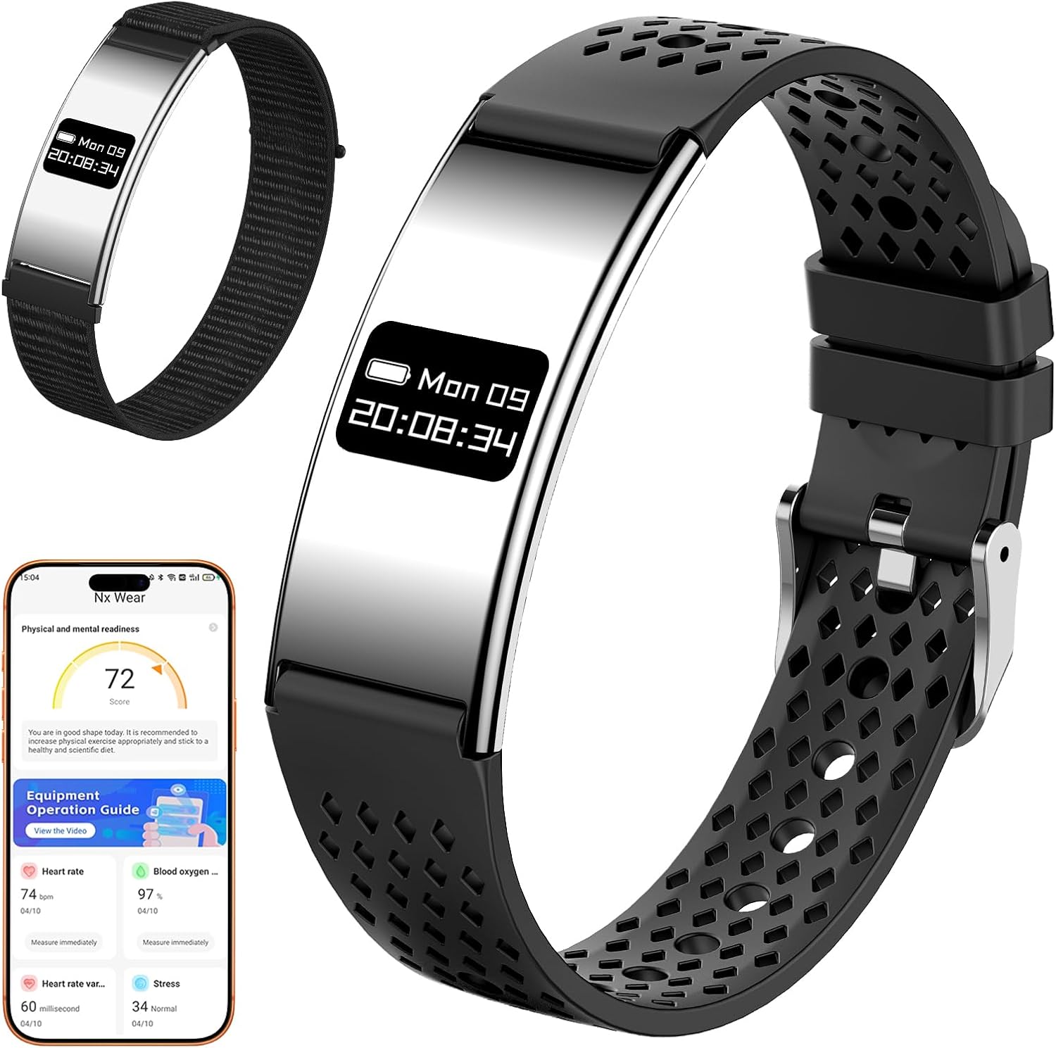 Smart Fitness Tracker with 24/7...